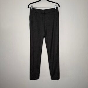 Luciano Barbera Charcoal Wool Blend Slim Fit Dress Trousers Flat Front W28